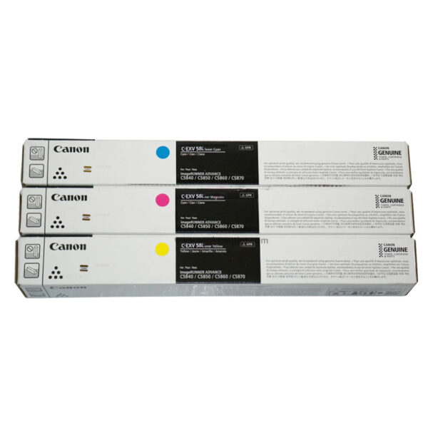 Canon CEXV-58 Cyan, Yellow, Magenta compatible Toner