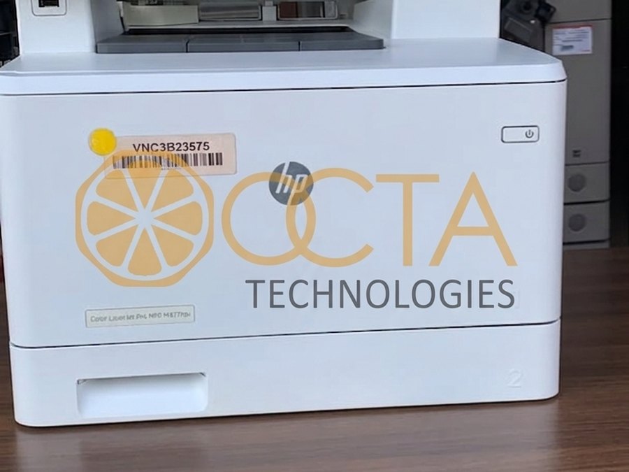 HP colour LaserJet multifunction printer from the OCTA Technologies lease fleet
